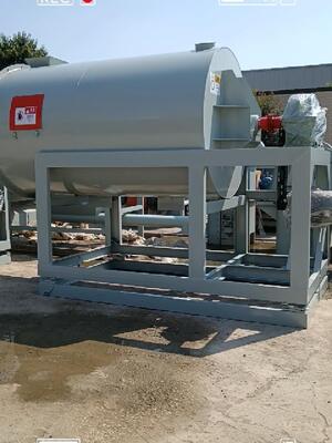 Cement Plant Equipments Mobile Wheel Horizontal Mortar Mixer Easy Transfer For Construction Sites