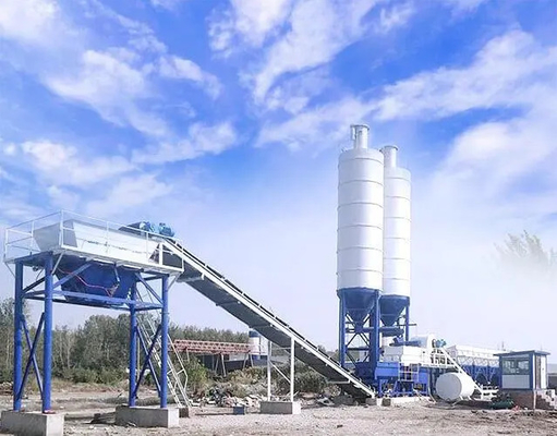 Equipamentos de planta de mistura concretos do cimento da estação HZS75 para o tamanho médio e acima