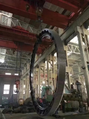 Operação lisa grande de pinhão do moinho de Ring Mill Girth Gear And da engrenagem das circunferências da estufa