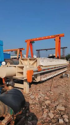 Filtro prensa de cilindro de óleo móvel grande com deslocamento automático do tecido filtrante