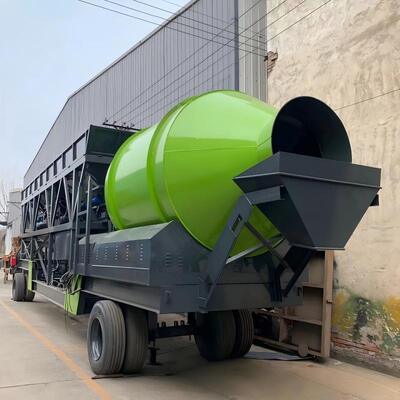 Linha de produção completa de concreto móvel da série JZM Fábrica de mistura de tambores Equipamento de fábrica de cimento para construção de estradas