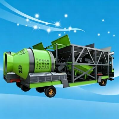 Estrutura compacta JZM Série de instalação móvel de mistura de tambor Pesagem precisa Estação de mistura de concreto Equipamentos da fábrica de cimento