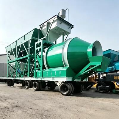 Instalação móvel de mistura de concreto de alta eficiência JZM Equipamentos da fábrica de cimento Estação de mistura de tambor de pesagem precisa