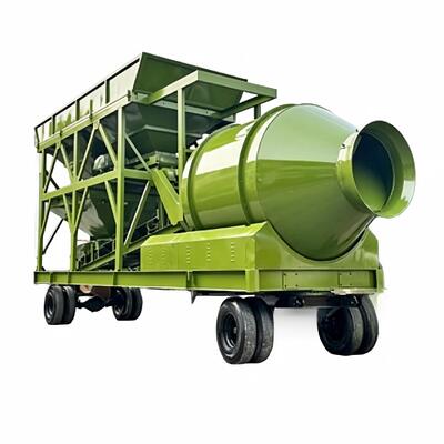 Instalação móvel de empilhamento de betão JZM Mixer de tambor para emergência e projetos de construção remota Equipamentos de fábrica de cimento