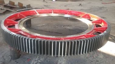 As circunferências da engrenagem das circunferências do moinho e da estufa giratória alinham a fábrica para a planta do cimento