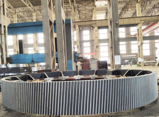 42CrMo aço 16000mm engrenagem das circunferências de grande Ring Gear For Cement Mill e da estufa giratória