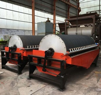 máquina de 20t/h 35r/Min Wet Drum Magnetic Separator para o processamento mineral
