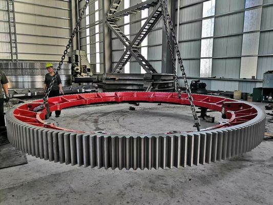Circunferências da movimentação principal da engrenagem das circunferências da estufa do misturador de cimento 16000mm engrenagem de aço das grandes grandes